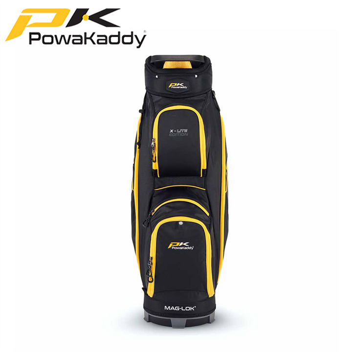 Powakaddy-X-Lite-Bag-Black-Yellow-Front
